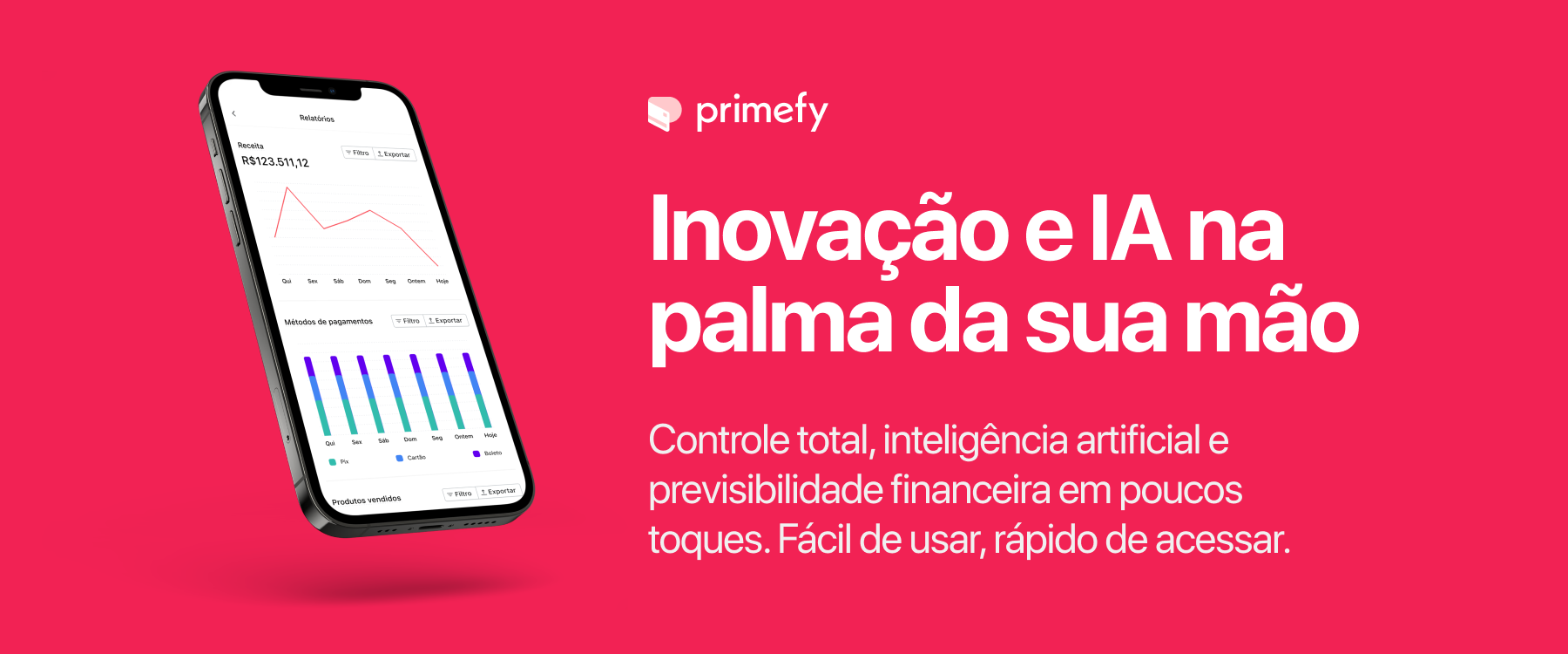 App da Primefy com IA (Inteligencia Artificial) traz controle total.