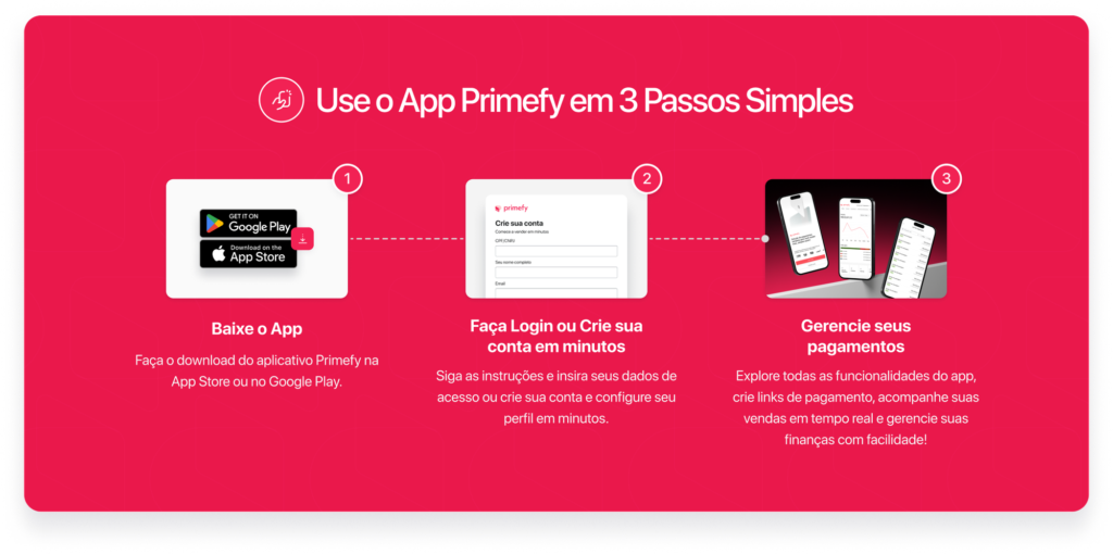 Use o App Primefy em 3 Passos Simples